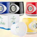 Ghivece promotionale din plastic cu ceas digital - AP741302 Ghivece promotionale din plastic cu ceas digital - AP741302