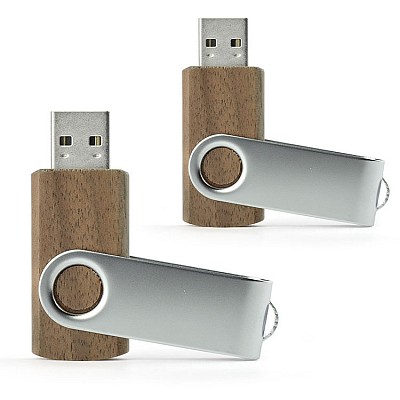 memory stick uri USB de 8 GB din lemn si metal 44014