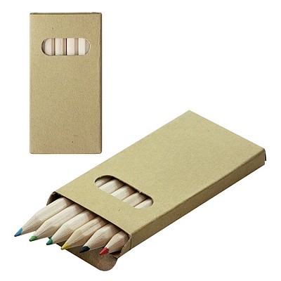pachete de 6 creioane colorate din lemn 19800